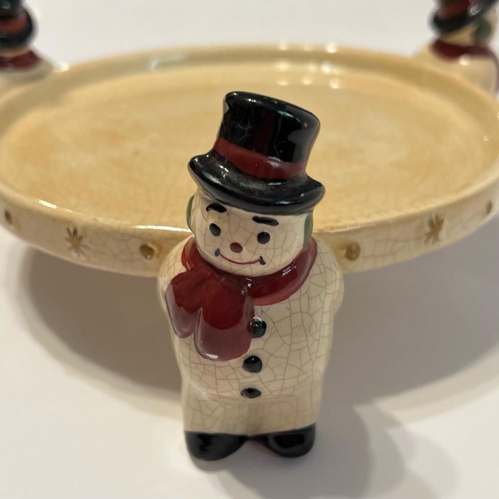 Enesco Snowman Ceramic Cake Stand - Picture 5 of 11